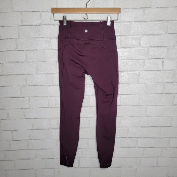 Athleta Burgundy Maroon Rainier Tight Leggings - Picture 3 of 5